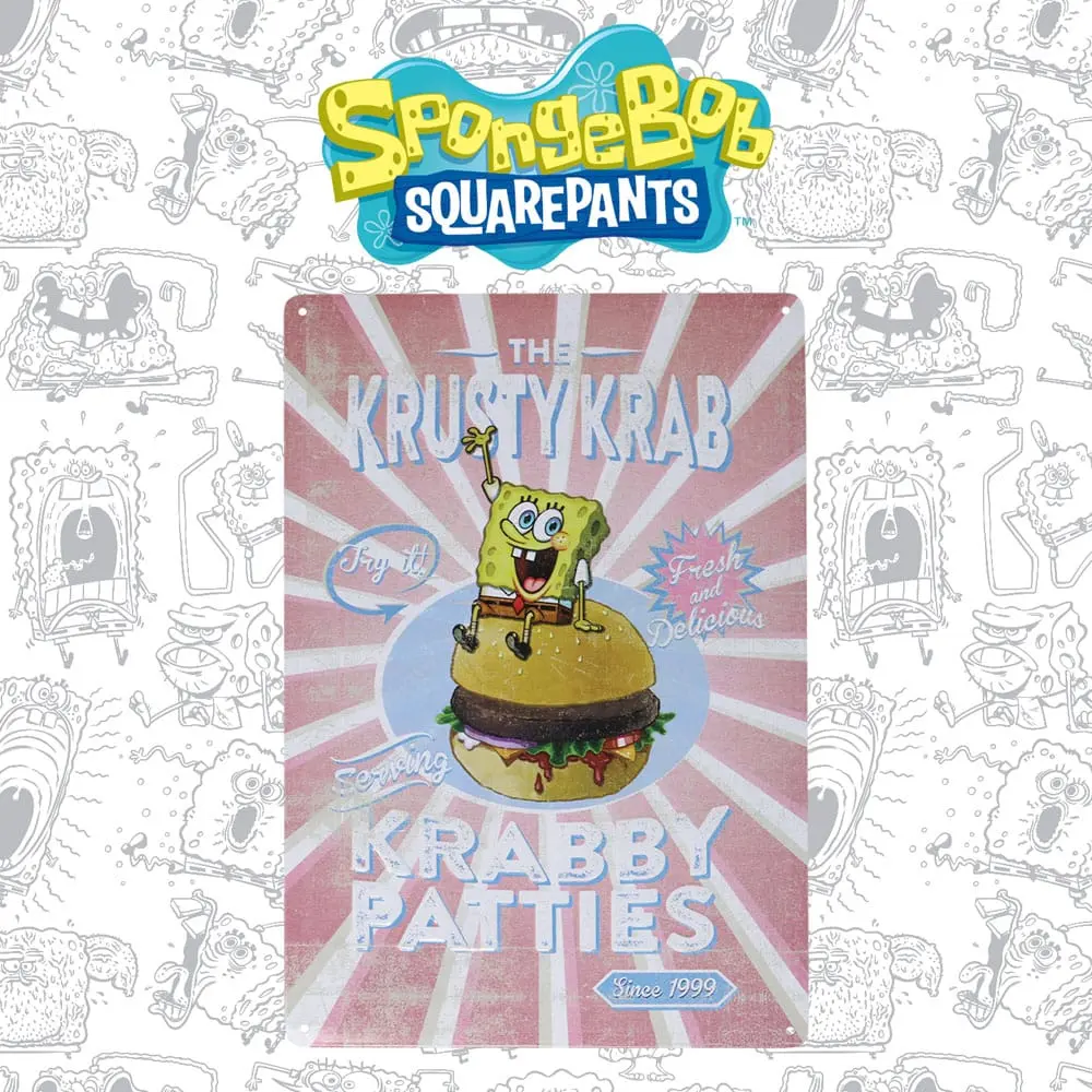 SpongeBob Tin Semn Krusty Krab poza produsului