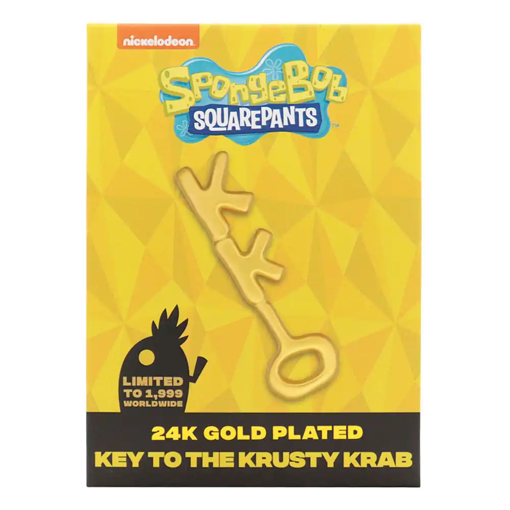 SpongeBob SquarePants Replica Cheie Crusty Crab placată cu aur de 24k poza produsului