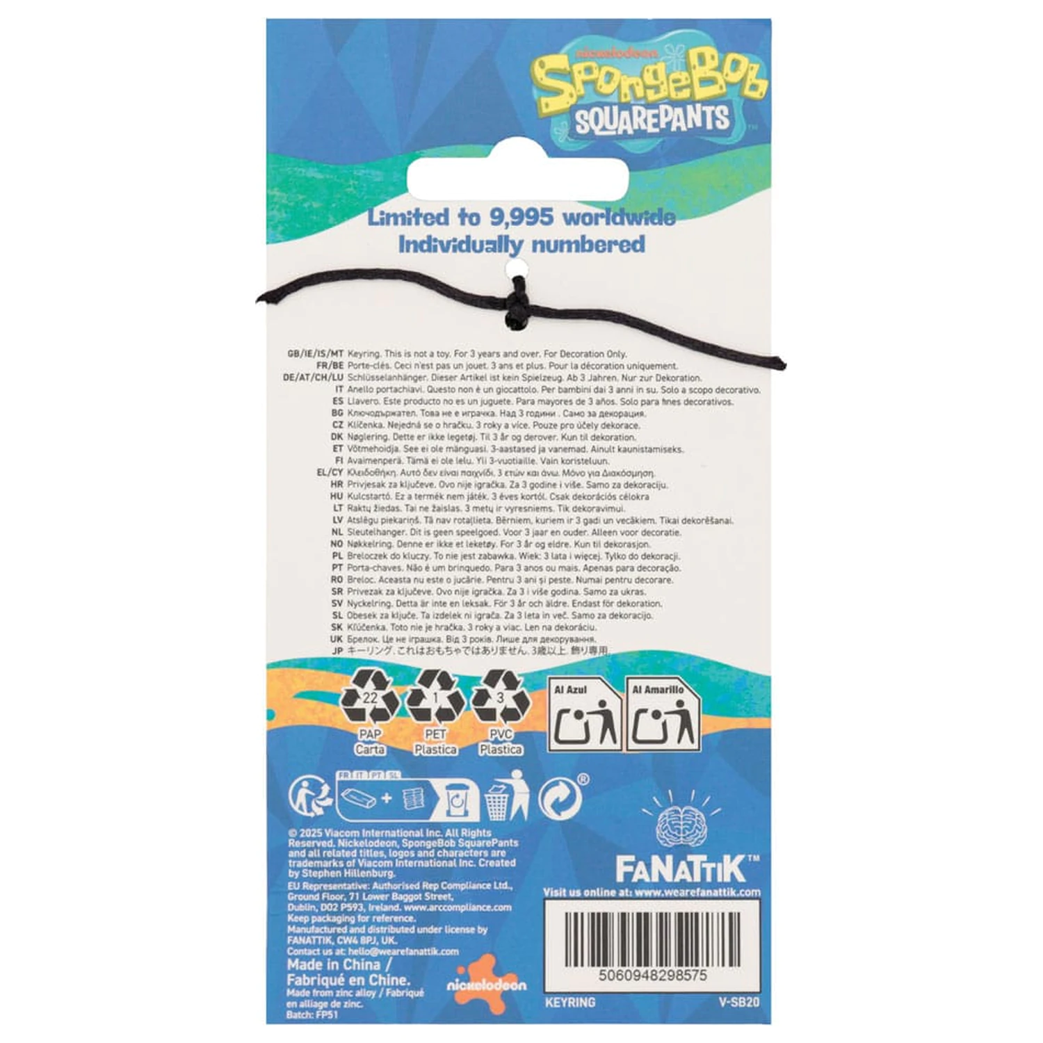 SpongeBob Squarepants Breloc permis de conducere Ediție limitată poza produsului