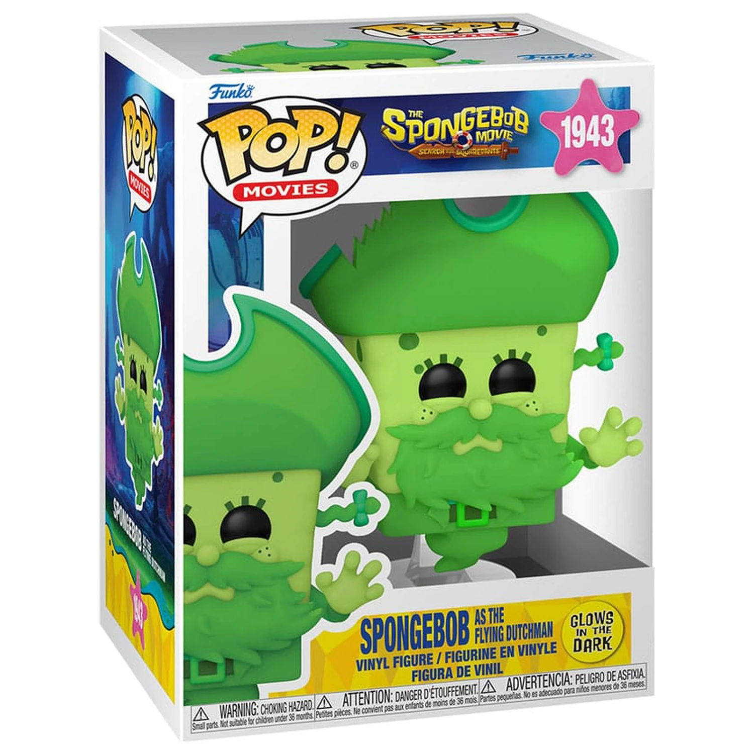 SpongeBob SquarePants Funko POP! Figura de vinil SpongeBob ca The Flying Dutchman (Luminos) 9 cm poza produsului
