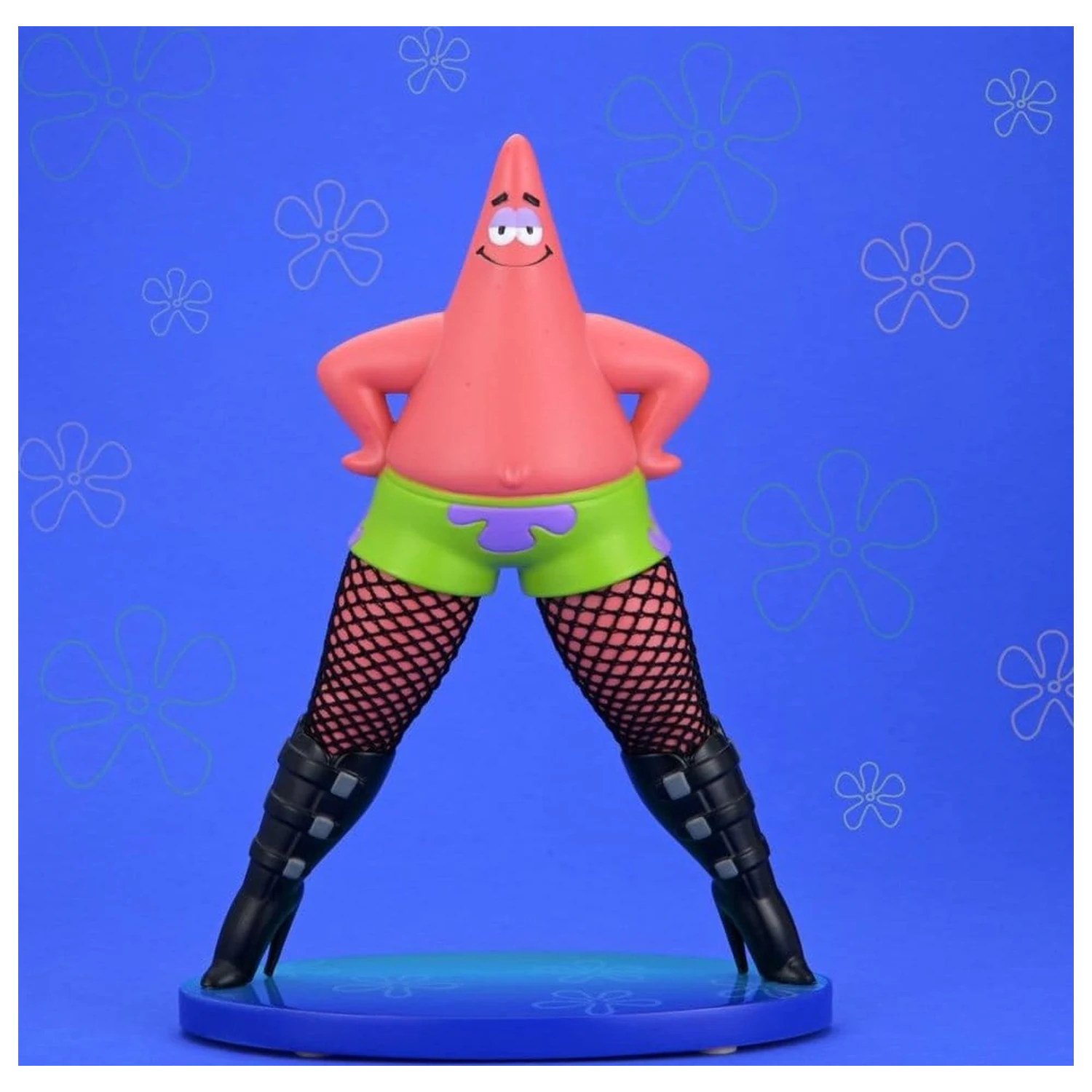 SpongeBob SquarePants Goofy Goober Rock Art Figure Patrick Star in Fishnets 15 cm poza produsului