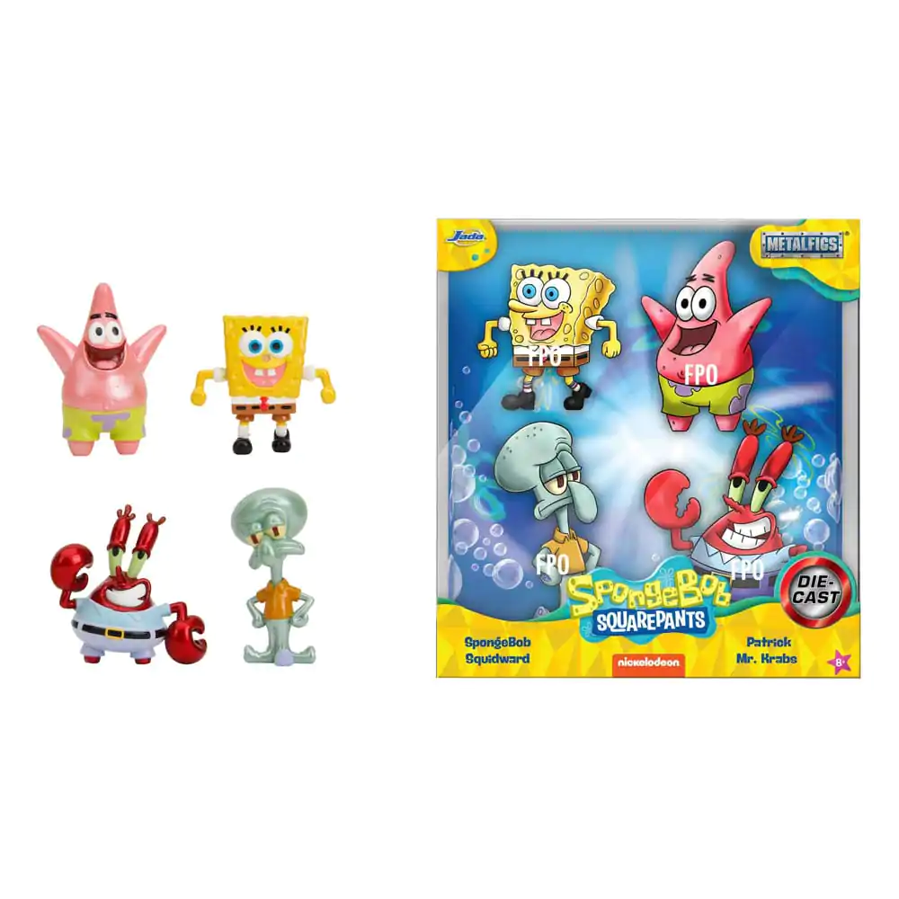 Spongebob Squarepants Nano Metalfigs Diecast Mini figurine set 4 bucăți Seria 1 4 cm poza produsului