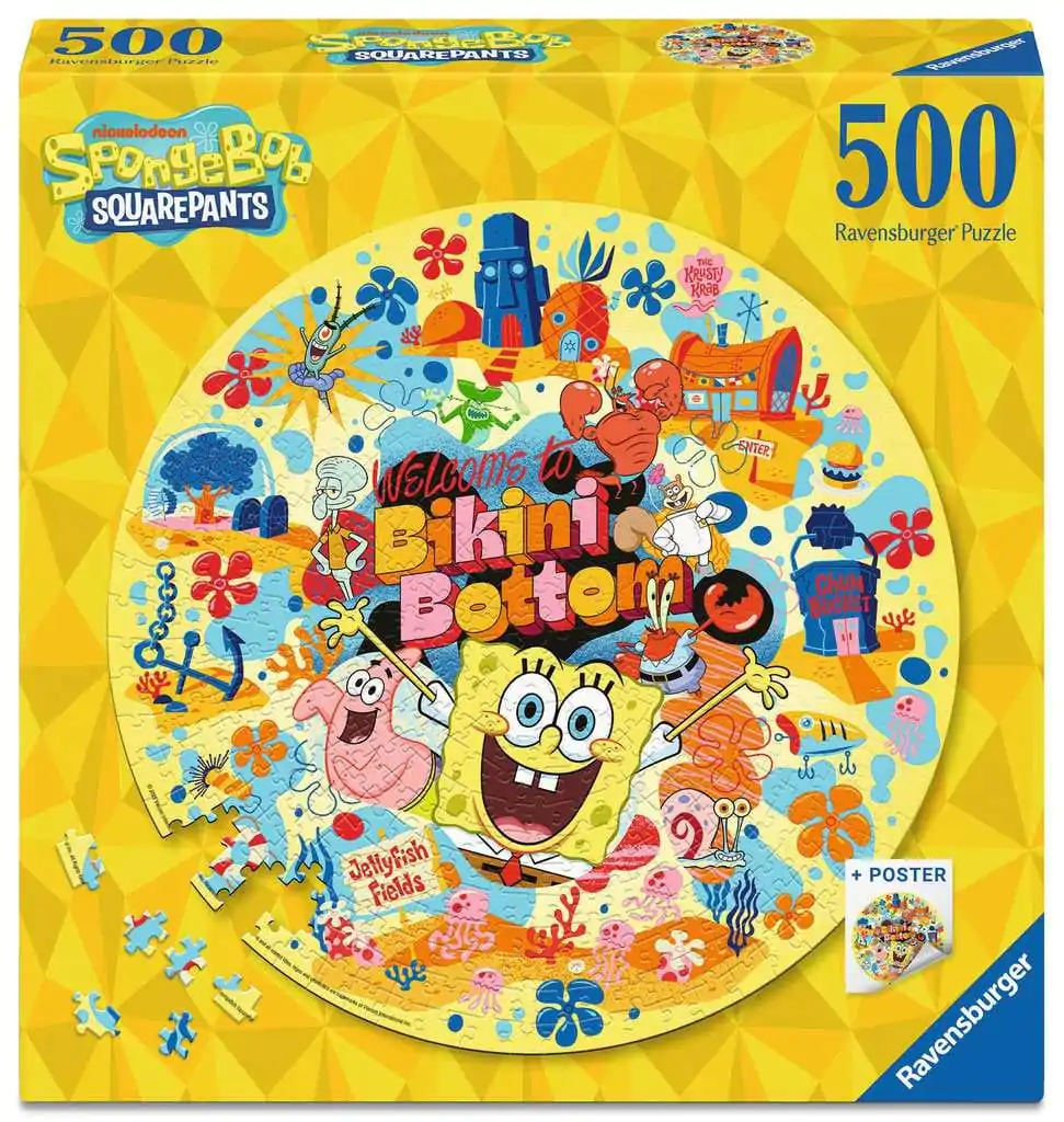 SpongeBob SquarePants Puzzle Rotund Welcome to Bikini Bottom (500 piese) poza produsului