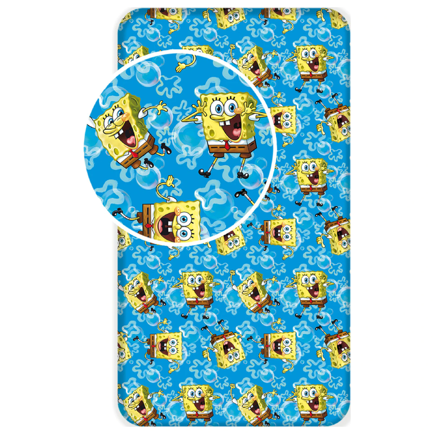 SpongeBob Blue elasticated fitted sheet poza produsului