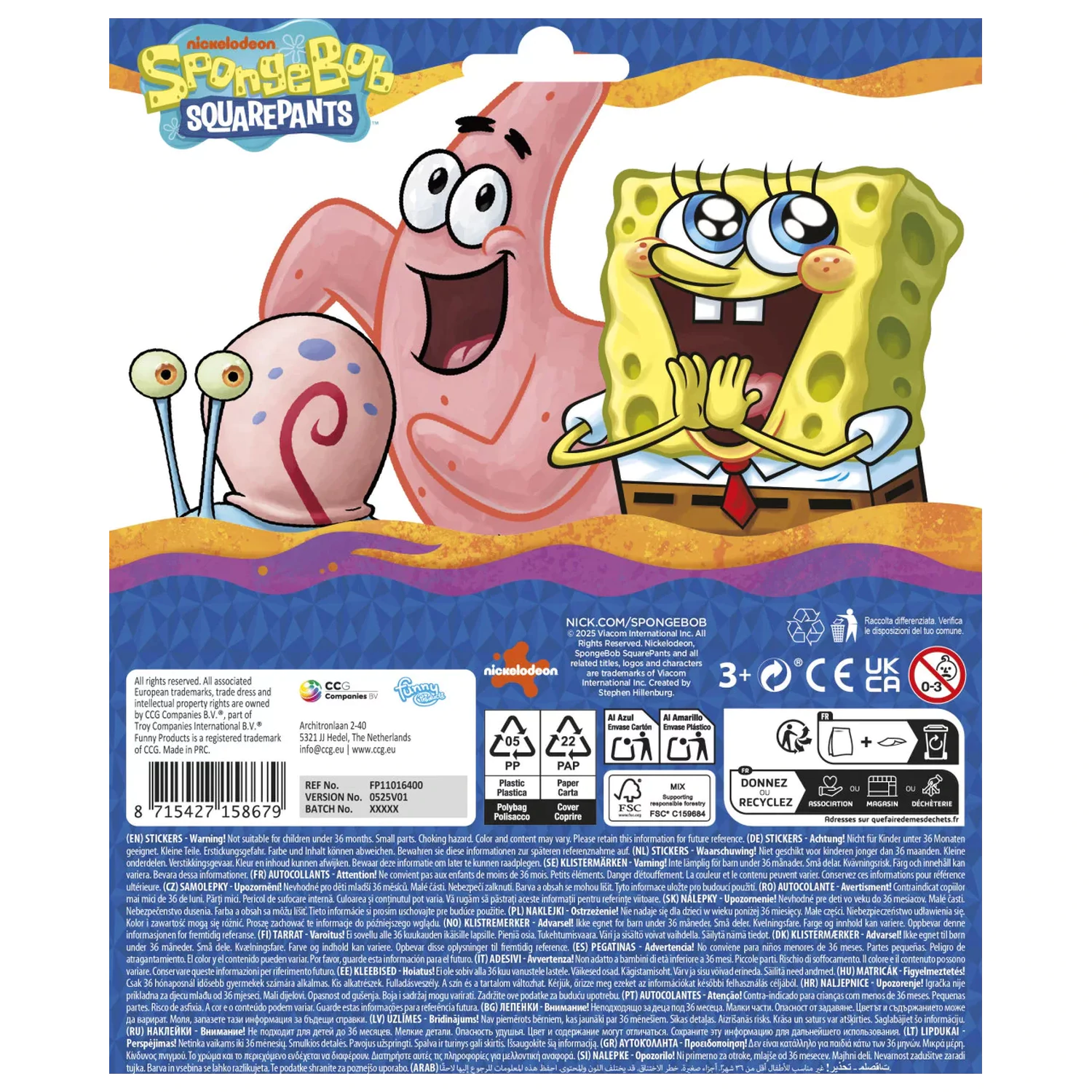 SpongeBob autocolant pentru rama poza produsului