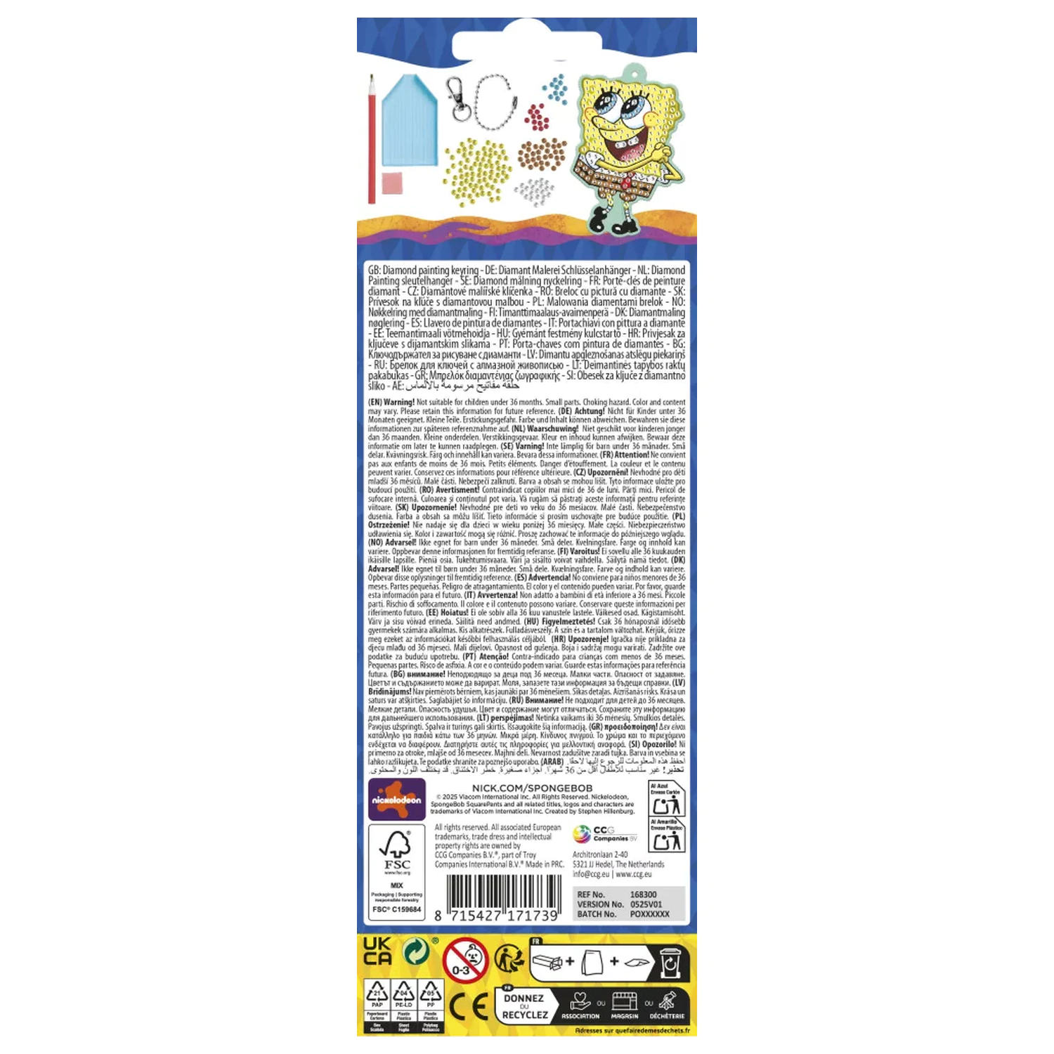 SpongeBob Smile Diamond Breloc Set de Creat poza produsului