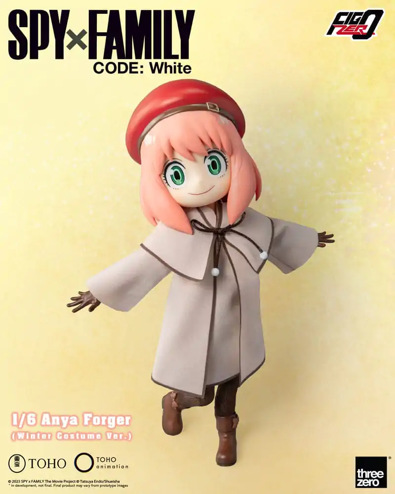 Spy x Family Code: White Figurina de Acțiune FigZero 1/6 Anya Forger Costum de Iarnă Ver. 17 cm poza produsului