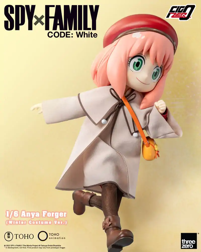 Spy x Family Code: White Figurina de Acțiune FigZero 1/6 Anya Forger Costum de Iarnă Ver. 17 cm poza produsului