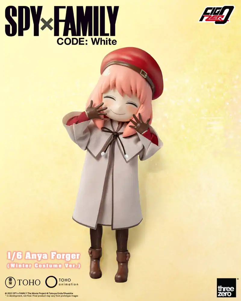 Spy x Family Code: White Figurina de Acțiune FigZero 1/6 Anya Forger Costum de Iarnă Ver. 17 cm poza produsului