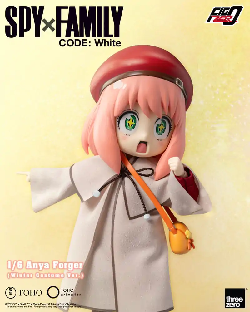 Spy x Family Code: White Figurina de Acțiune FigZero 1/6 Anya Forger Costum de Iarnă Ver. 17 cm poza produsului