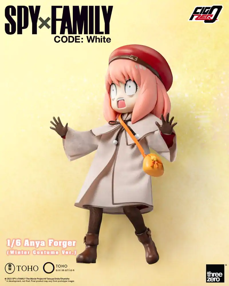 Spy x Family Code: White Figurina de Acțiune FigZero 1/6 Anya Forger Costum de Iarnă Ver. 17 cm poza produsului