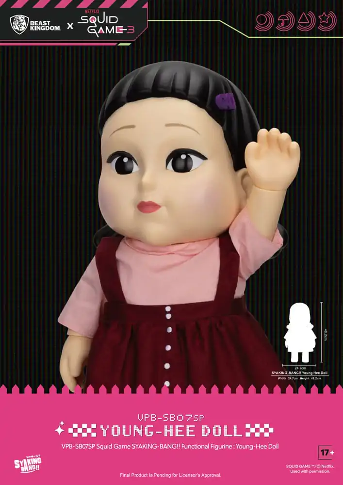 Squid Game Syaking Bang Figurina/Pusculita Papusa Young-Hee Season 3 48 cm poza produsului