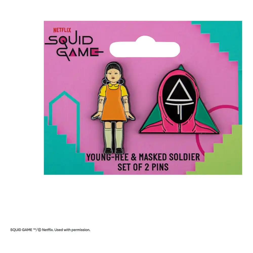 Squid Game Pins Set de 2 Young-hee &amp; Soldier poza produsului