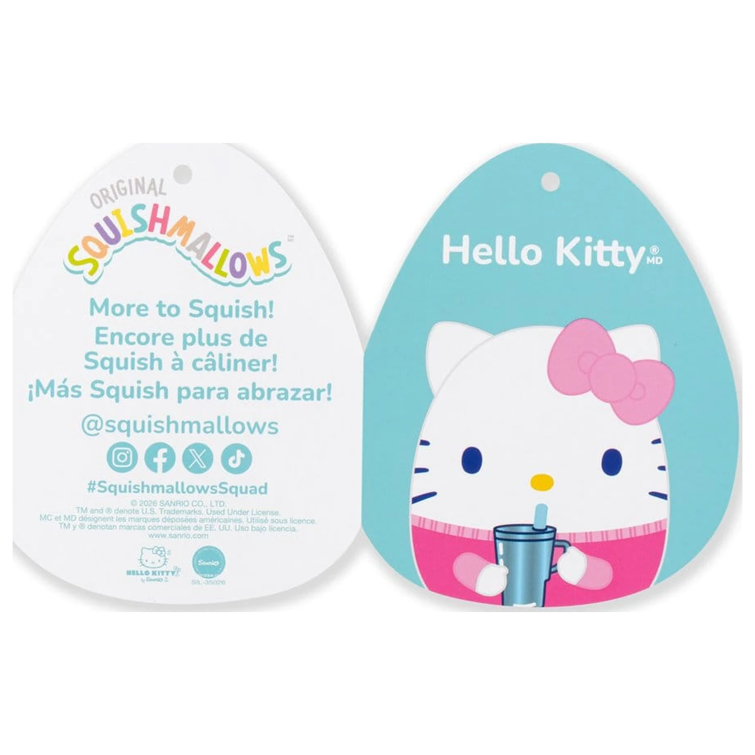 Squishmallows Hello Kitty and Friends Plus Hello Kitty Cup 30 cm poza produsului