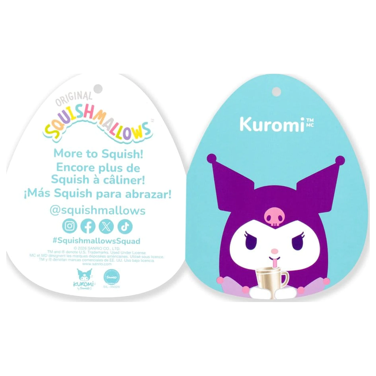 Squishmallows Hello Kitty and Friends Plush Kuromi Cup de pluș 30 cm poza produsului