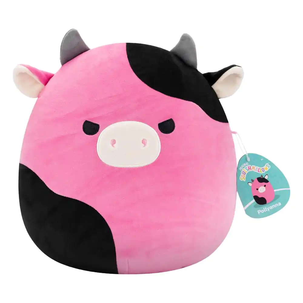 Figurină de pluș Squishmallows Pollyanna the Black and Pink Cow 30 cm poza produsului