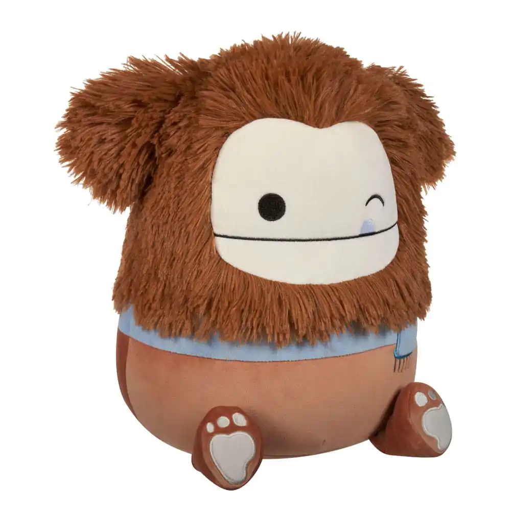 Figurină de pluș Squishmallows Bigfoot maro cu ochiul închis și eșarfă Benny 30 cm poza produsului