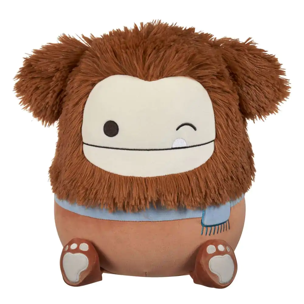 Figurină de pluș Squishmallows Bigfoot maro cu ochiul închis și eșarfă Benny 30 cm poza produsului