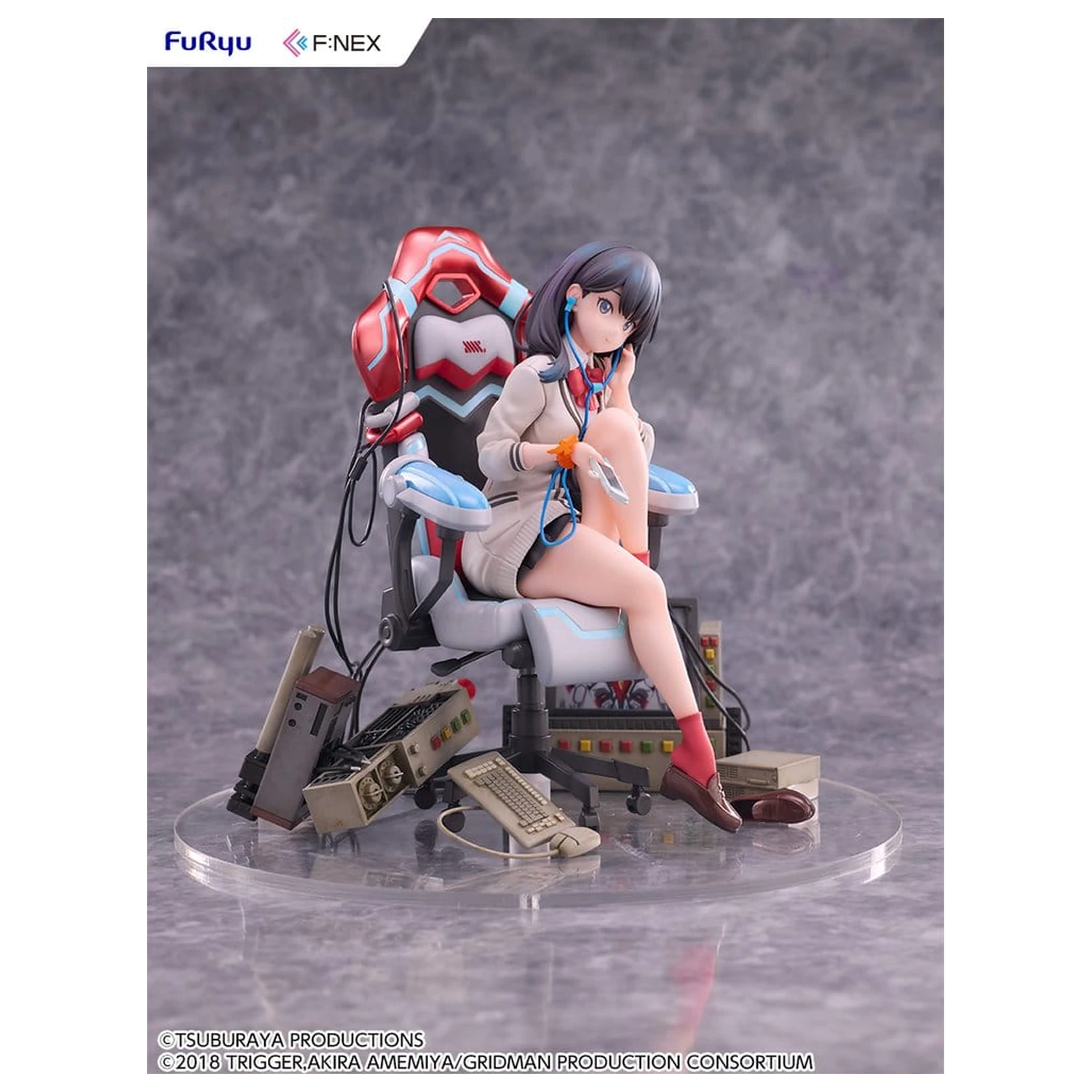 SSSS. Gridman Universe F:NEX PVC Statuie Rikka Takarada Gaming Chair Ver. 19 cm poza produsului