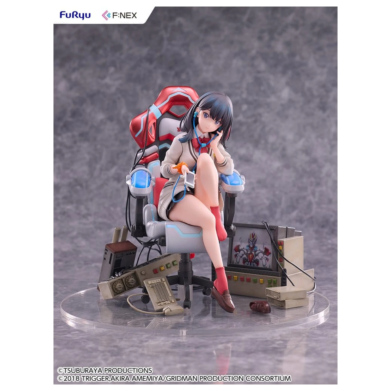 SSSS. Gridman Universe F:NEX PVC Statuie Rikka Takarada Gaming Chair Ver. 19 cm poza produsului