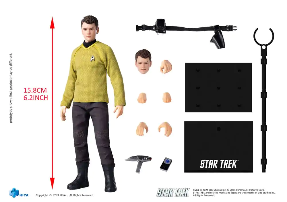 Star Trek 2009 Exquisite Super Series Figurina de Acțiune 1/12 Chekov 16 cm poza produsului