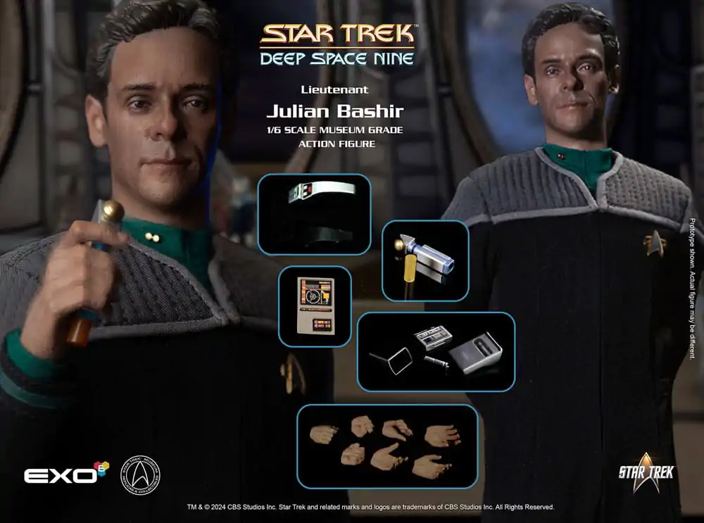 Star Trek: Deep Space Nine Action Figure 1/6 Dr. Julian Bashir 30 cm figurină poza produsului