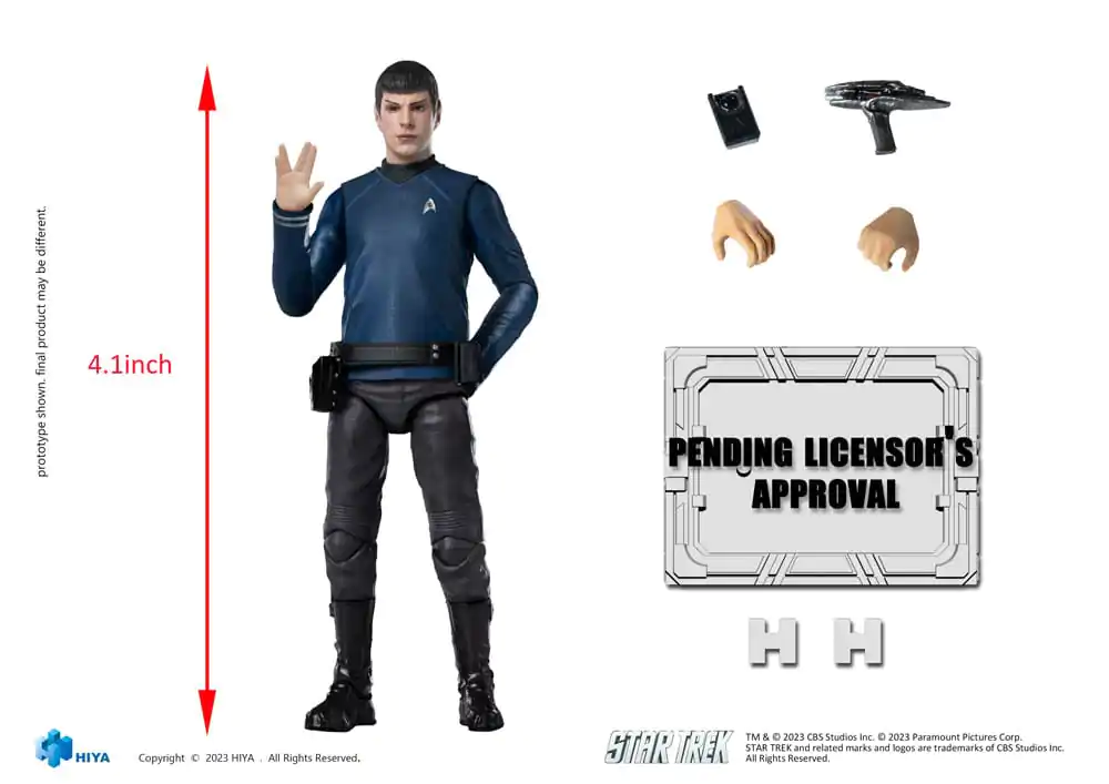 Figurină mini de acțiune Star Trek Exquisite 1/18 Star Trek 2009 Spock 10 cm poza produsului