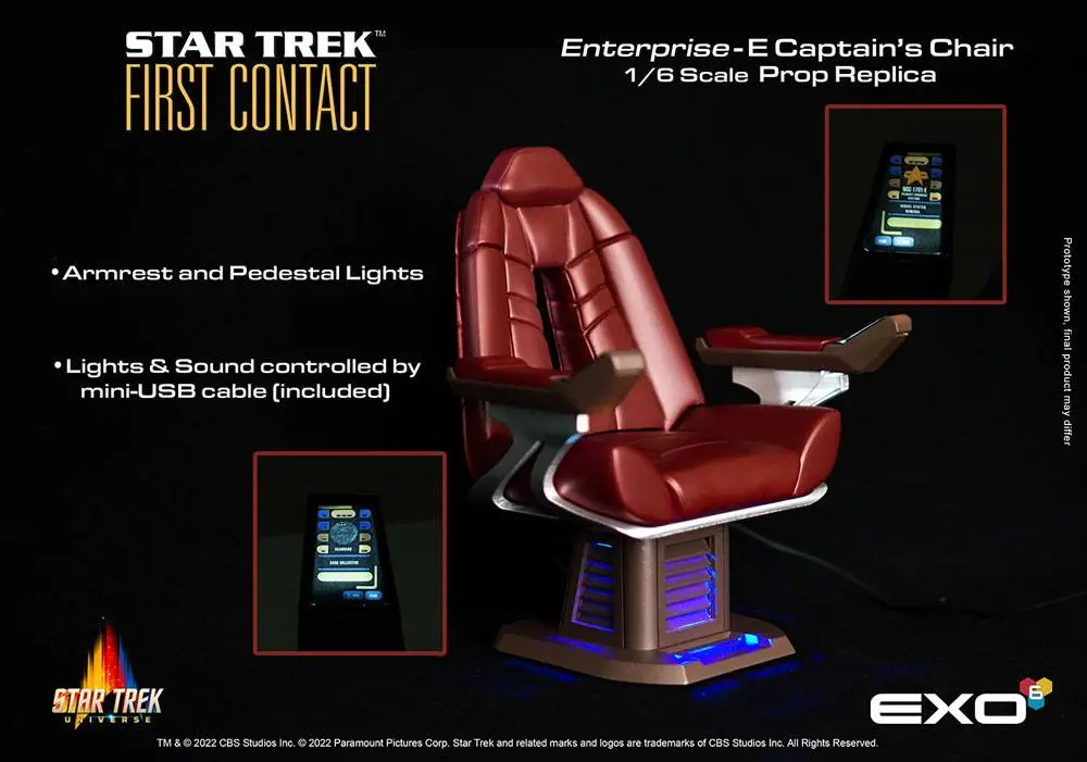 Star Trek: First Contact Replica 1/6 Scaunul Căpitanului Enterprise-E 15 cm poza produsului