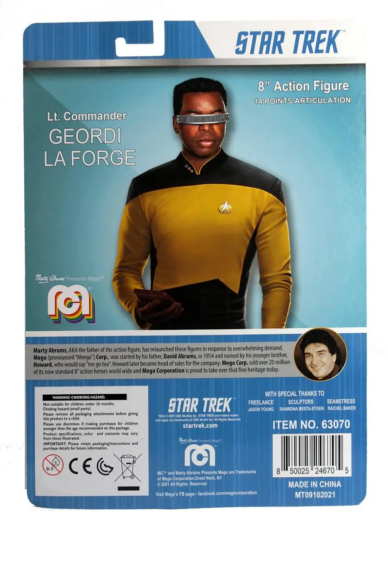 Figurină de acțiune Star Trek Geordi La Forge 20 cm poza produsului