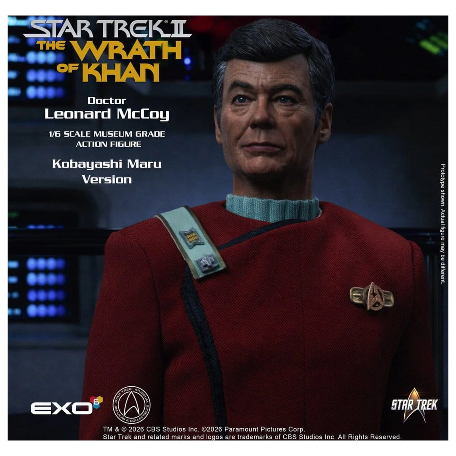 Star Trek II: The Wrath of Khan figurina de actiune 1/6 Dr. Leonard McCoy Kobayashi Maru Versiune 30 cm poza produsului