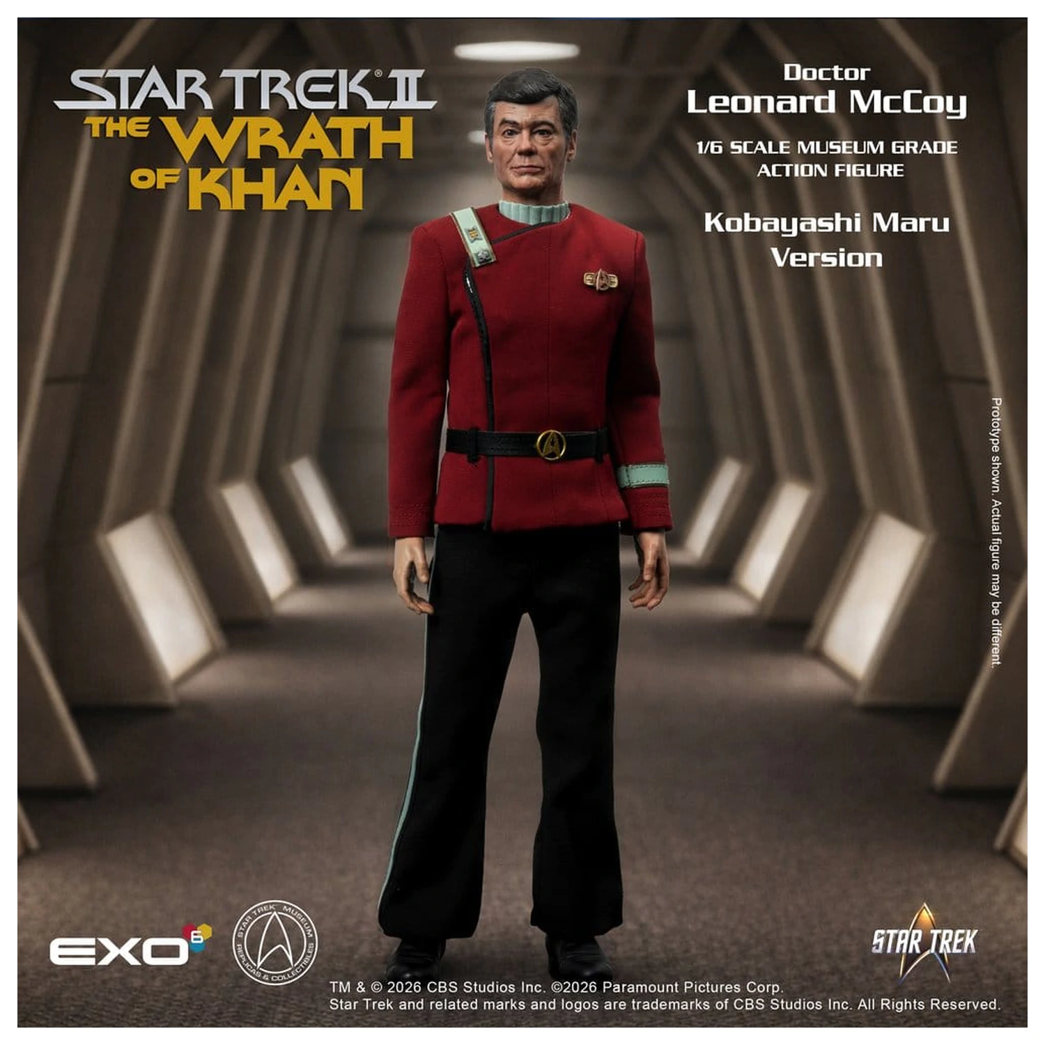 Star Trek II: The Wrath of Khan figurina de actiune 1/6 Dr. Leonard McCoy Kobayashi Maru Versiune 30 cm poza produsului