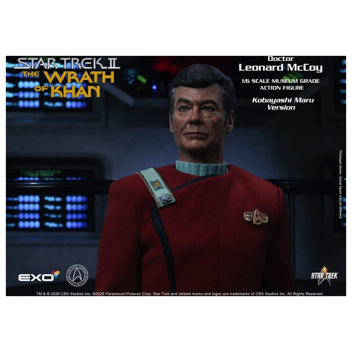 Star Trek II: The Wrath of Khan figurina de actiune 1/6 Dr. Leonard McCoy Kobayashi Maru Versiune 30 cm poza produsului
