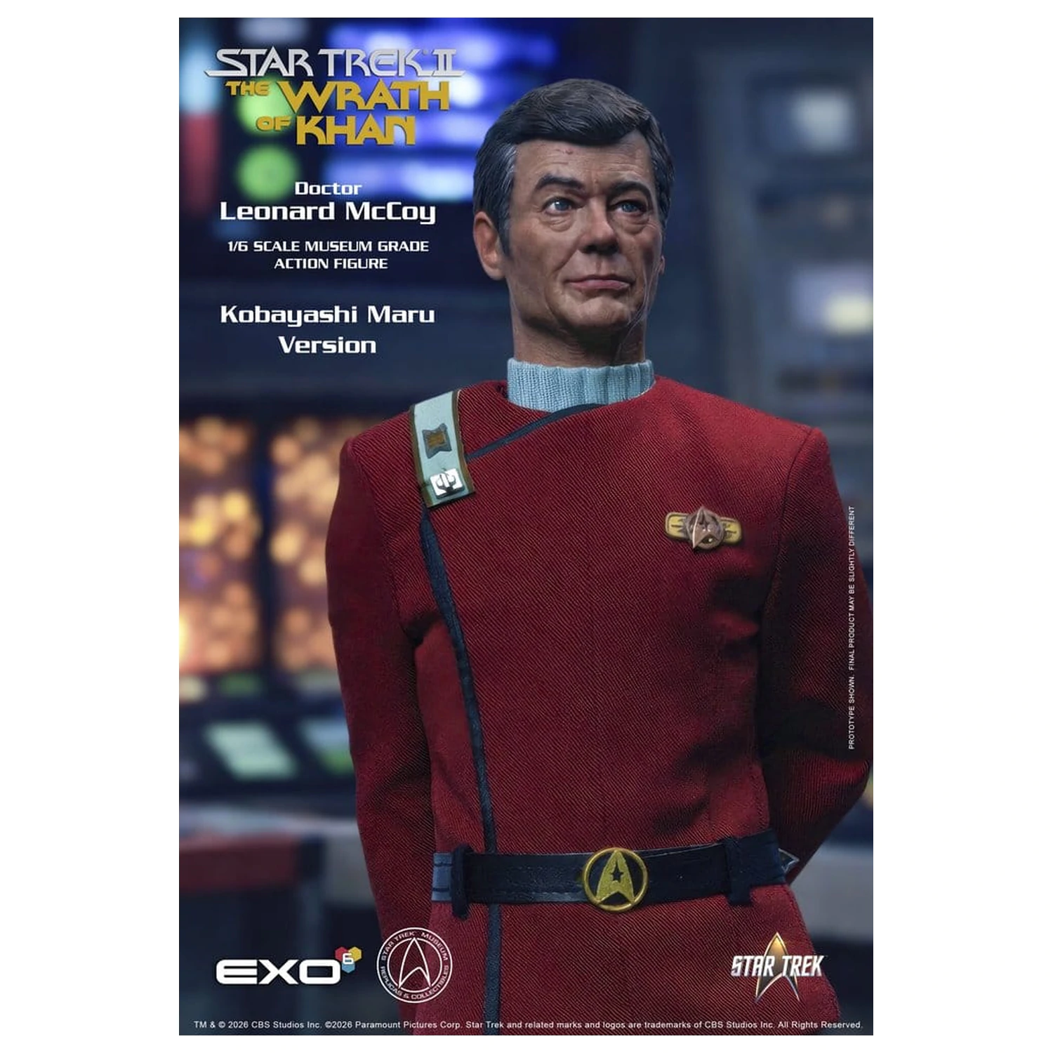 Star Trek II: The Wrath of Khan figurina de actiune 1/6 Dr. Leonard McCoy Kobayashi Maru Versiune 30 cm poza produsului