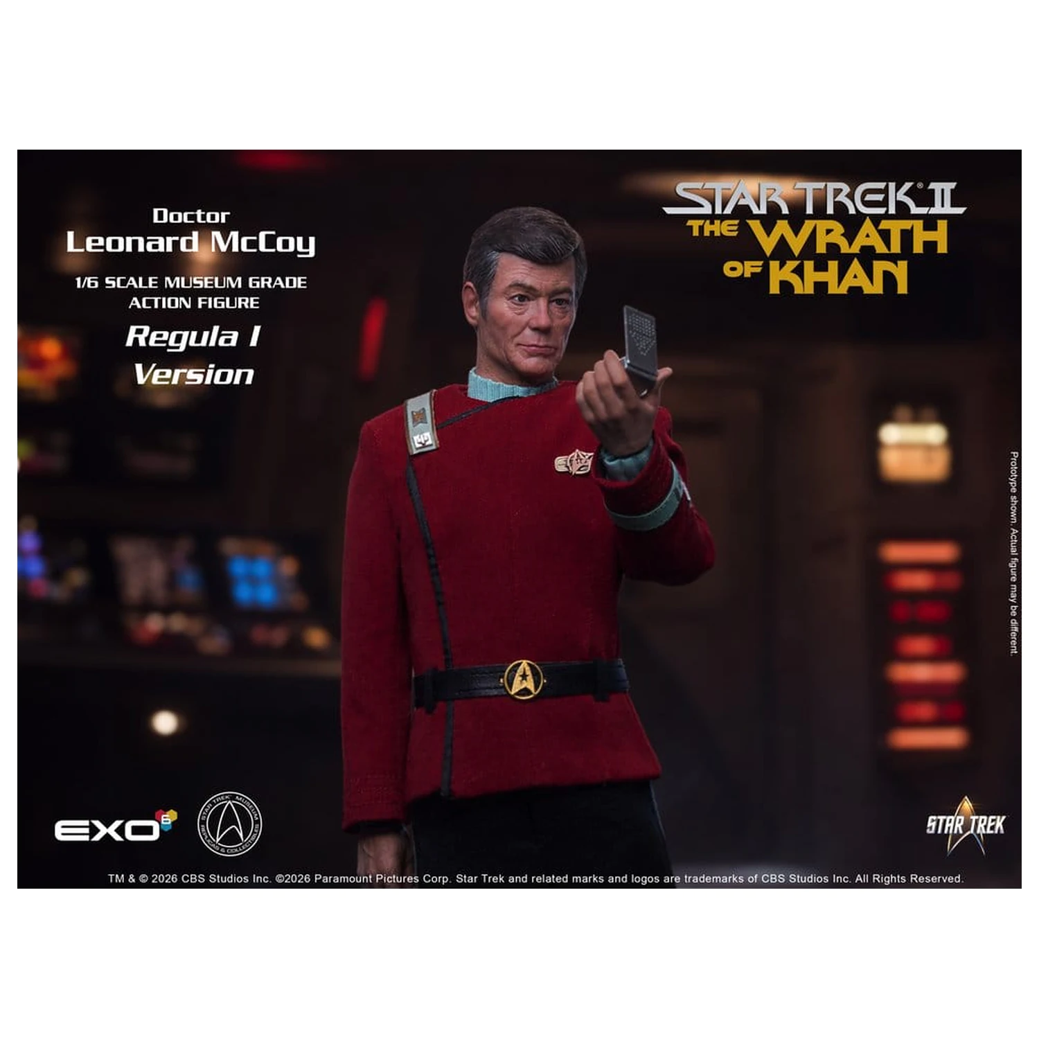 Star Trek II: The Wrath of Khan figurina de actiune 1/6 Dr. Leonard McCoy Regula I Versiune 30 cm poza produsului
