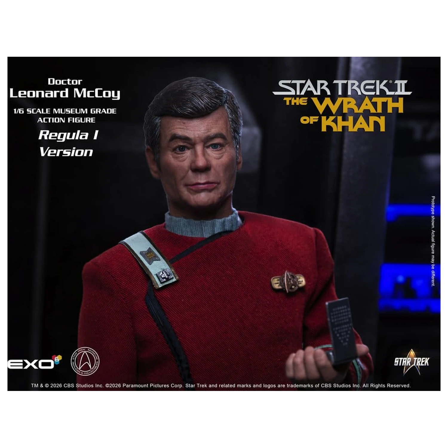Star Trek II: The Wrath of Khan figurina de actiune 1/6 Dr. Leonard McCoy Regula I Versiune 30 cm poza produsului