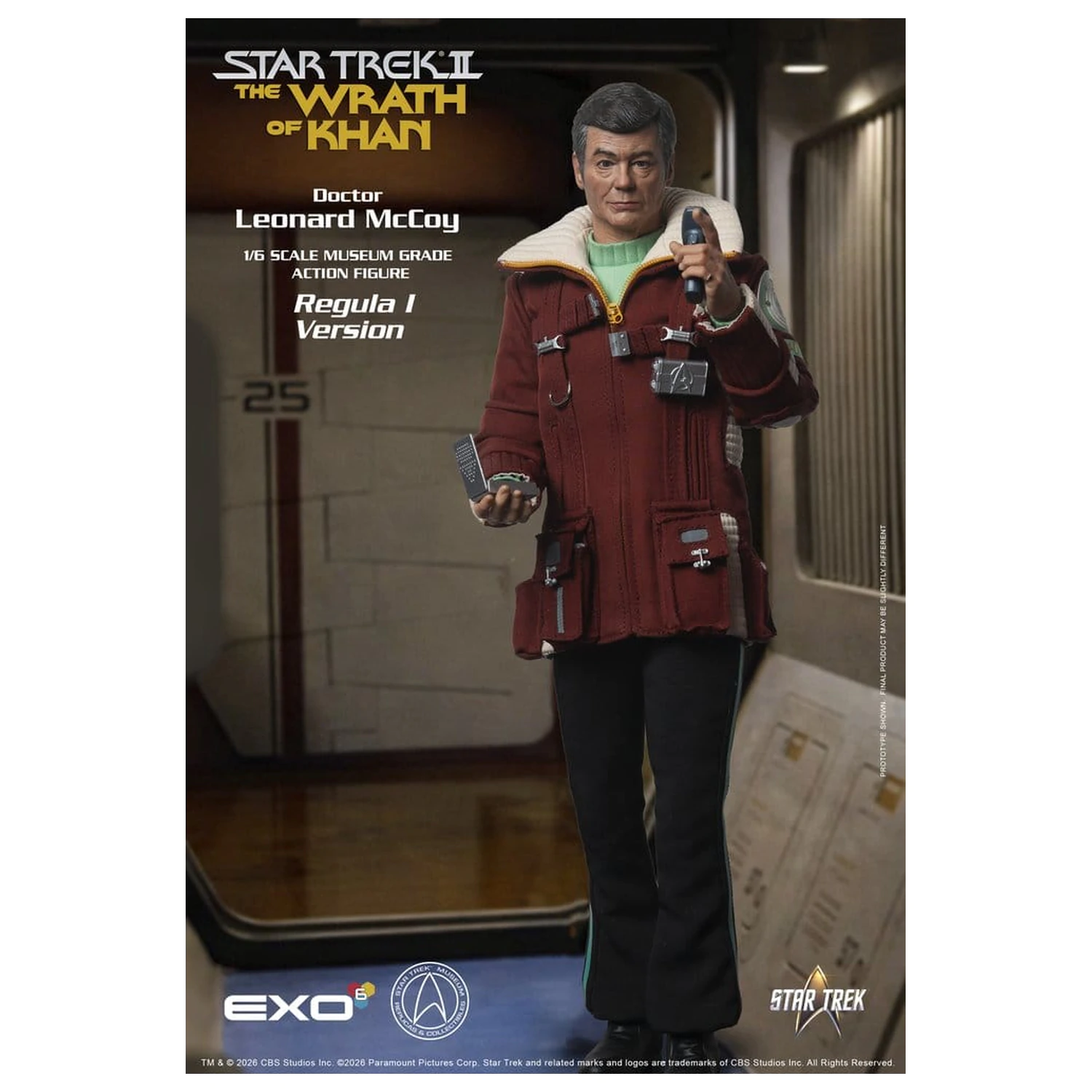 Star Trek II: The Wrath of Khan figurina de actiune 1/6 Dr. Leonard McCoy Regula I Versiune 30 cm poza produsului