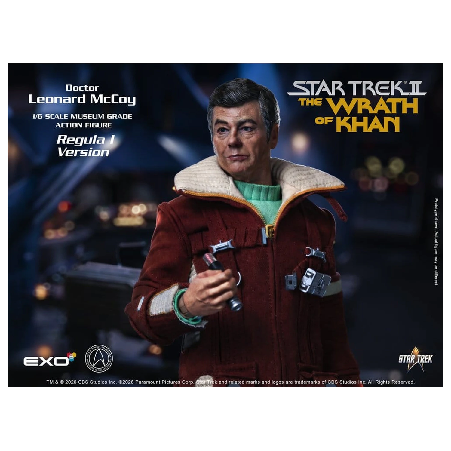 Star Trek II: The Wrath of Khan figurina de actiune 1/6 Dr. Leonard McCoy Regula I Versiune 30 cm poza produsului
