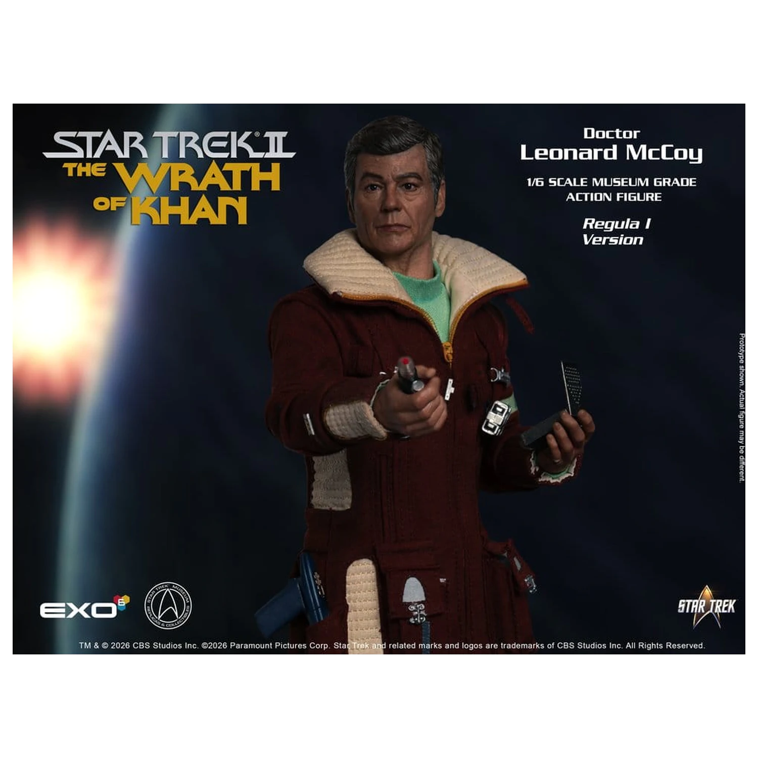 Star Trek II: The Wrath of Khan figurina de actiune 1/6 Dr. Leonard McCoy Regula I Versiune 30 cm poza produsului