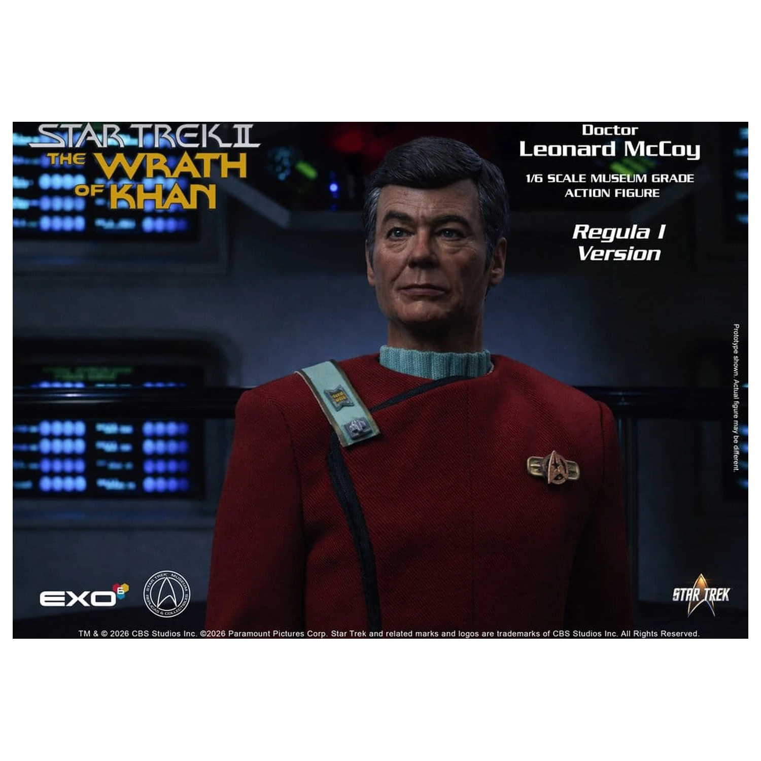 Star Trek II: The Wrath of Khan figurina de actiune 1/6 Dr. Leonard McCoy Regula I Versiune 30 cm poza produsului