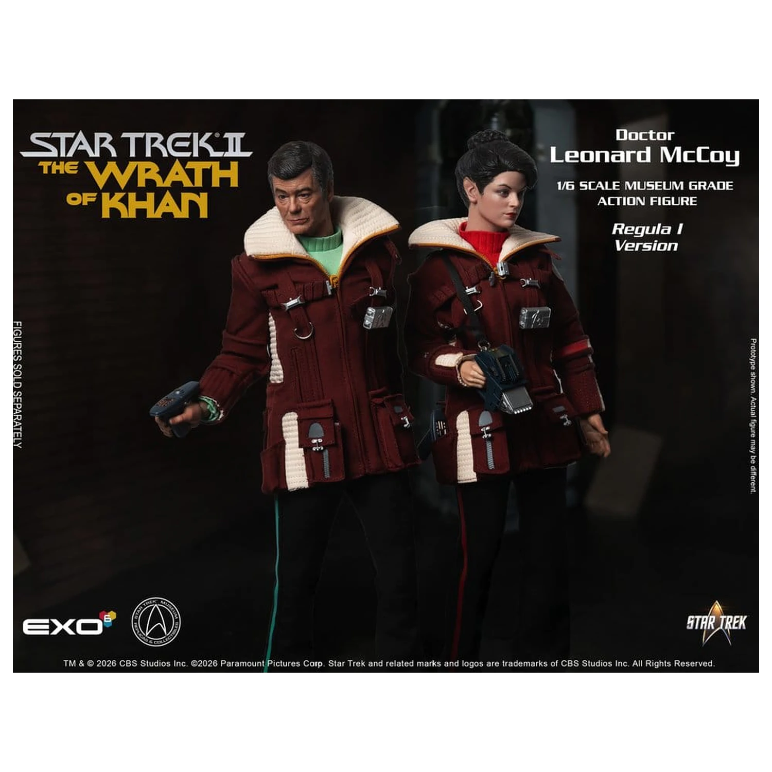 Star Trek II: The Wrath of Khan figurina de actiune 1/6 Dr. Leonard McCoy Regula I Versiune 30 cm poza produsului