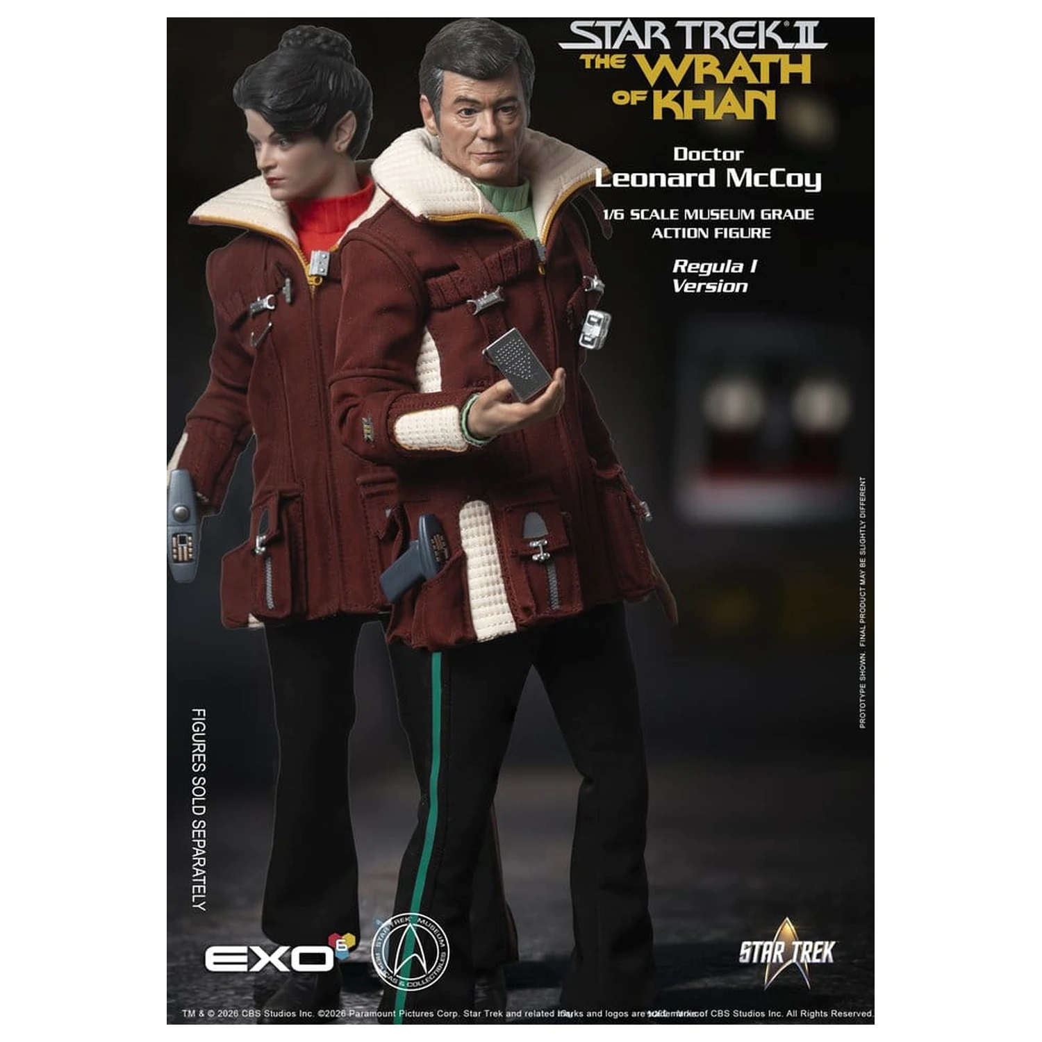 Star Trek II: The Wrath of Khan figurina de actiune 1/6 Dr. Leonard McCoy Regula I Versiune 30 cm poza produsului