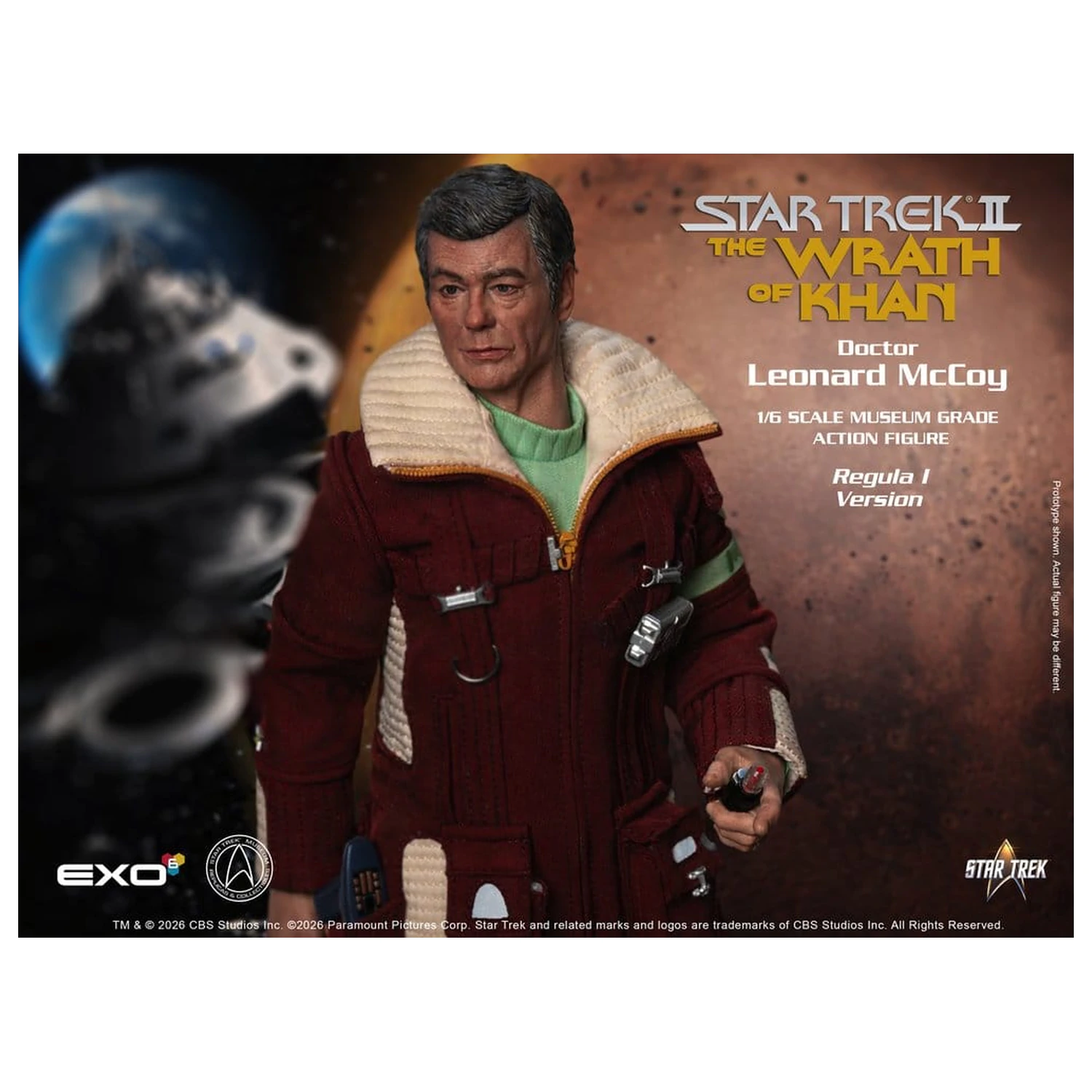 Star Trek II: The Wrath of Khan figurina de actiune 1/6 Dr. Leonard McCoy Regula I Versiune 30 cm poza produsului