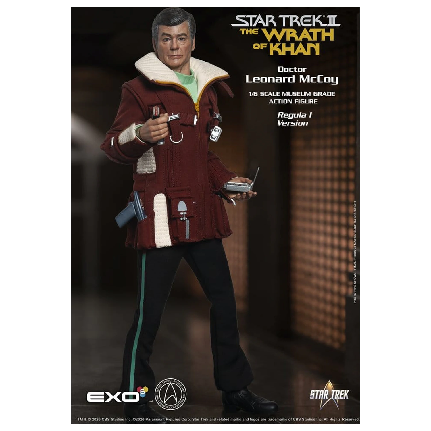Star Trek II: The Wrath of Khan figurina de actiune 1/6 Dr. Leonard McCoy Regula I Versiune 30 cm poza produsului