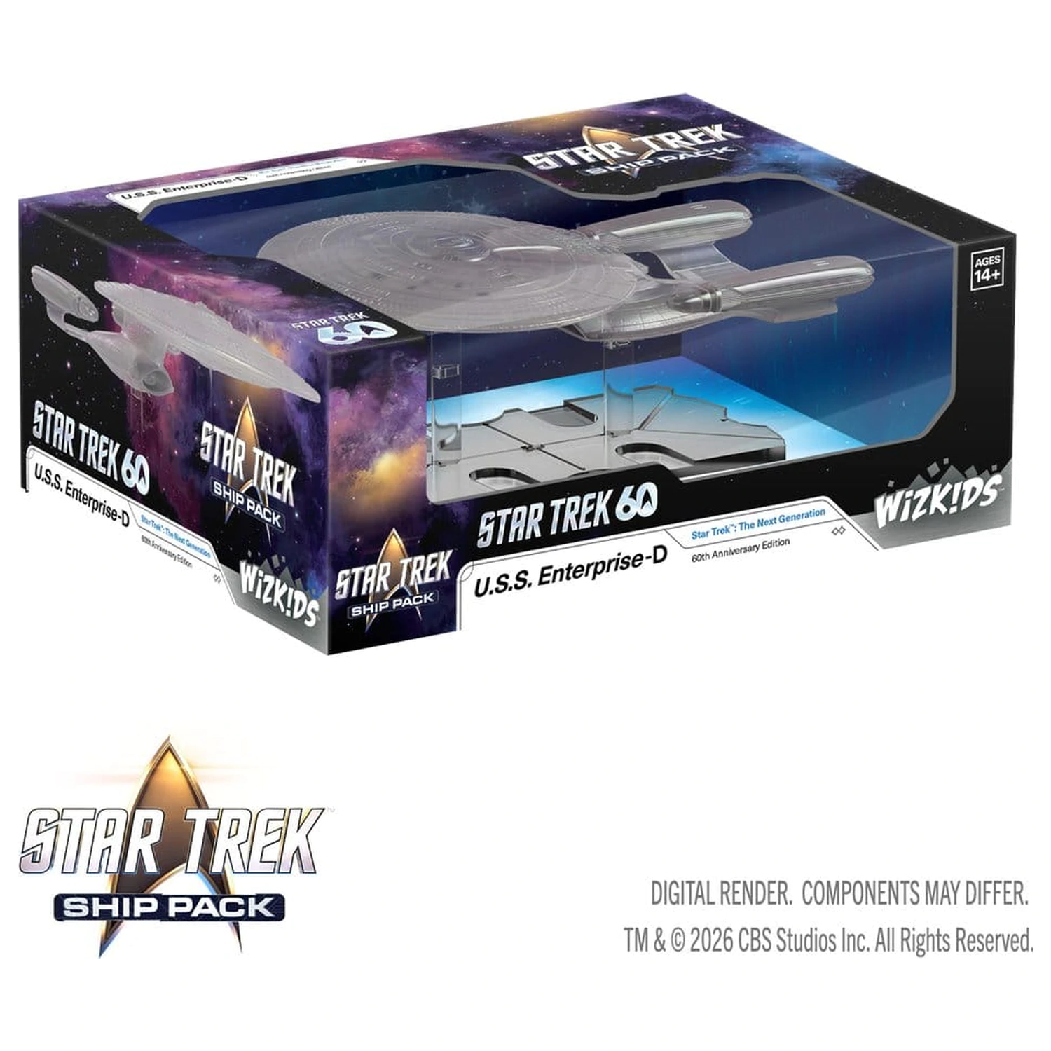 Star Trek Ship Pack Boxed miniaturi precolorate U.S.S. Enterprise - 60th Anniversary Edition 22 cm poza produsului
