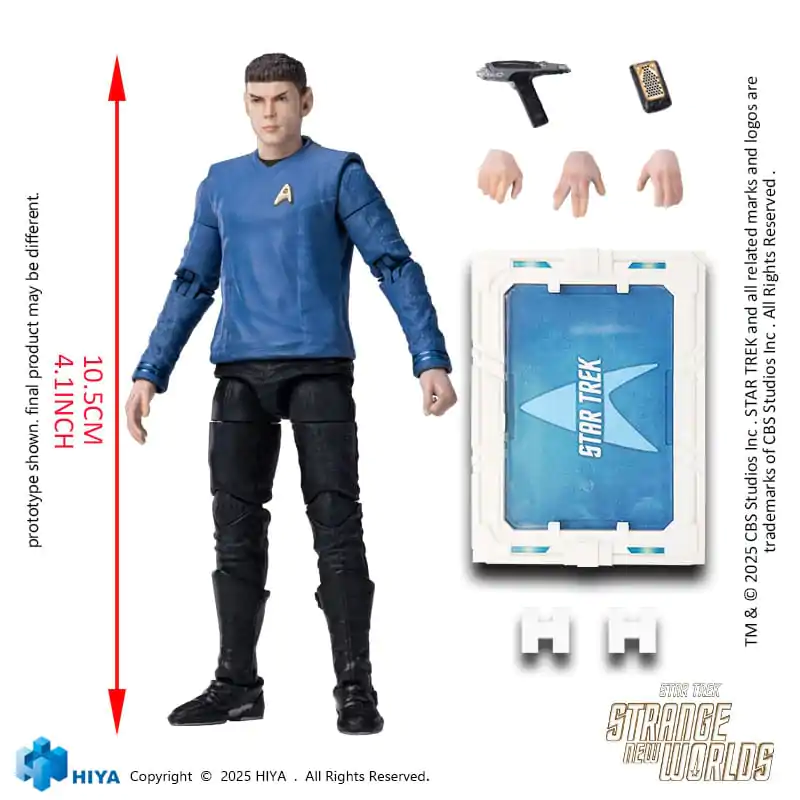 Star Trek Strange New Worlds Exquisite Mini Series Figurina de acțiune 1/18 Spock 11 cm poza produsului