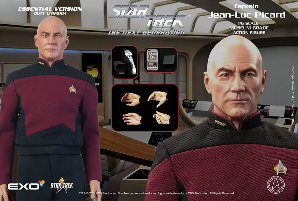 Star Trek: The Next Generation Figurina de acțiune 1/6 Căpitan Jean-Luc Picard (Uniformă de serviciu esențială) 30 cm poza produsului
