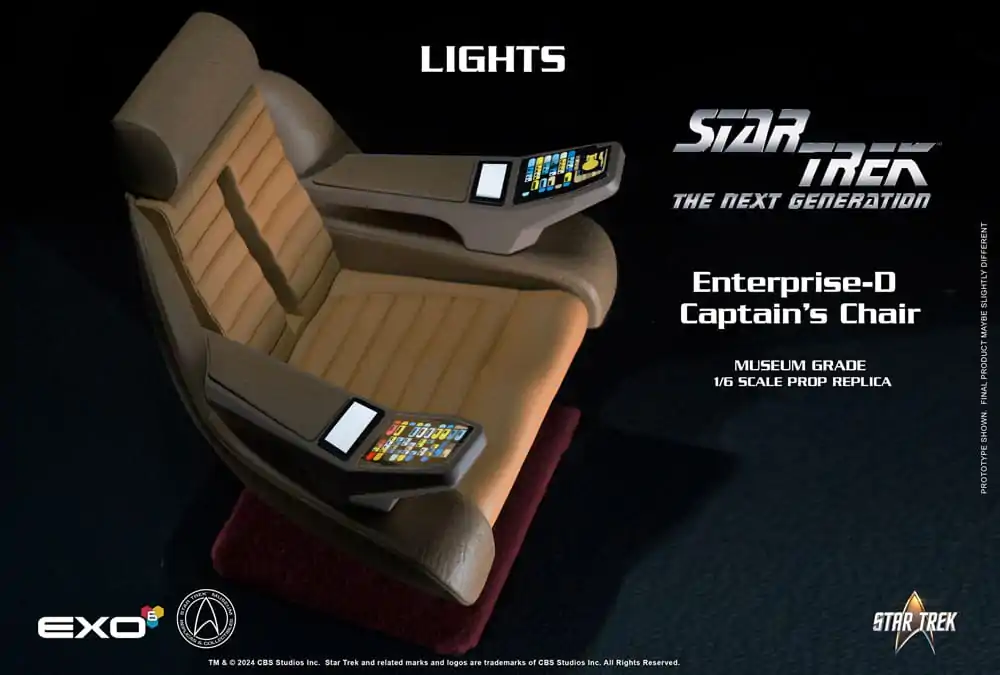Star Trek: The Next Generation 1/6 Scaunul Căpitanului Enterprise-D 19 cm poza produsului