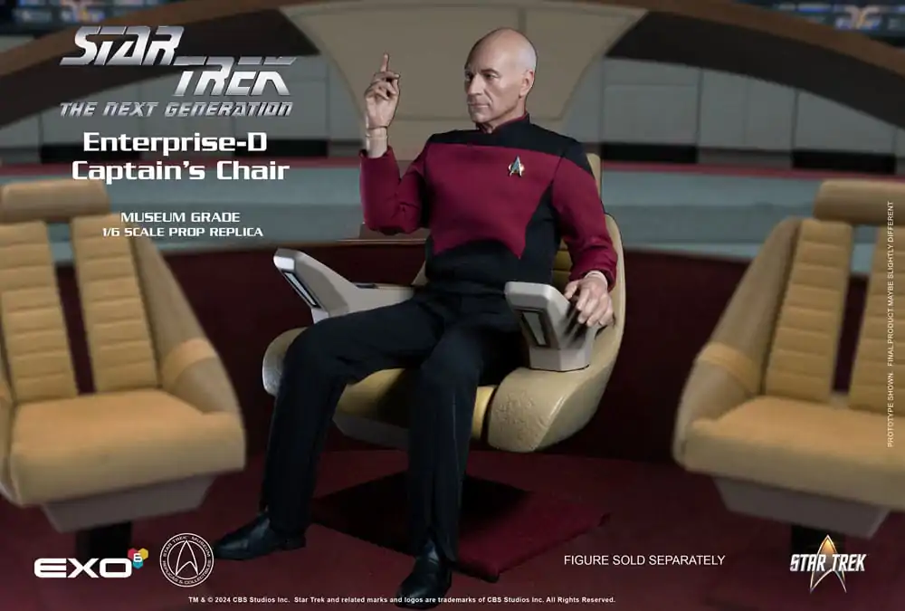 Star Trek: The Next Generation 1/6 Scaunul Căpitanului Enterprise-D 19 cm poza produsului