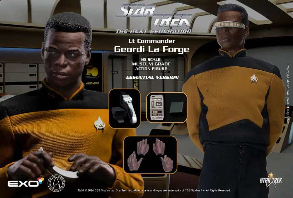 Star Trek: The Next Generation Figurina de acțiune 1/6 Lt. Commander Geordi La Forge (Essentials Version) 28 cm poza produsului