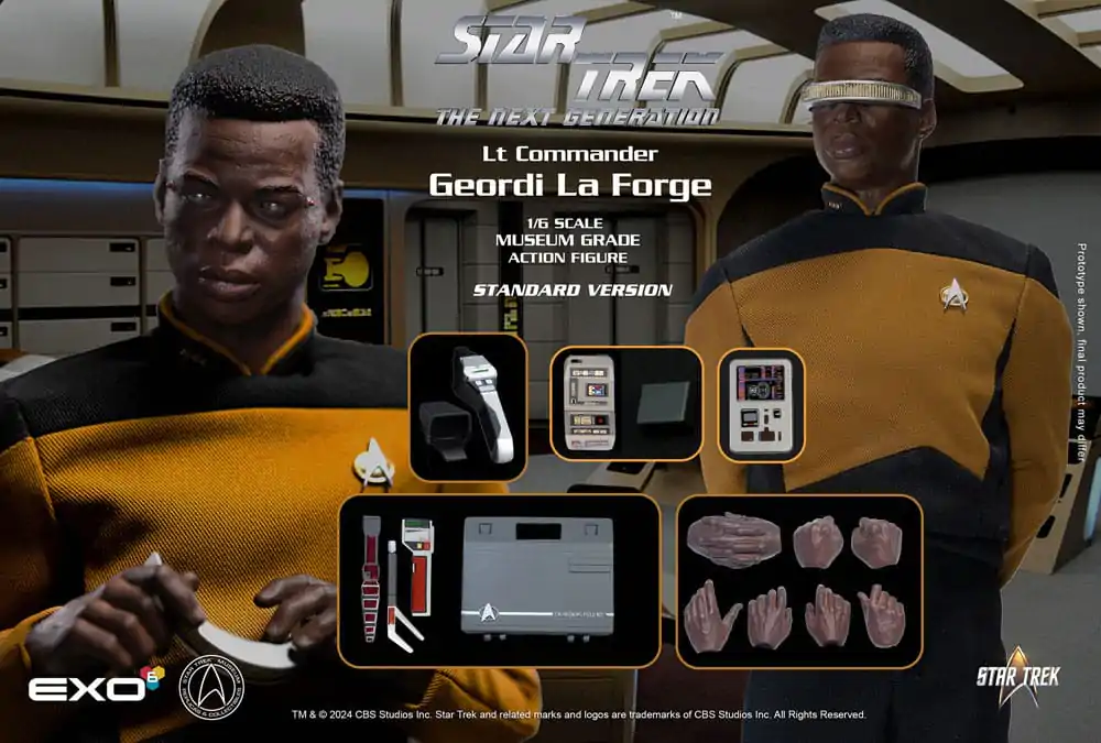 Figurină de acțiune Star Trek: The Next Generation 1/6 Lt. Commander Geordi La Forge (Standard Version) 28 cm poza produsului
